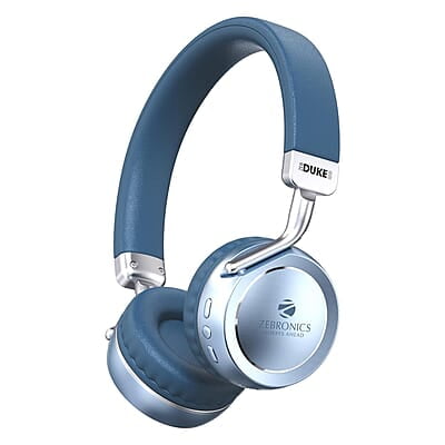ZEBRONICS DUKE 2 Wireless Headphone, Supports Bluetooth, Dual Pairing, Deep Bass, up to 60h Battery Backup, AUX, Environmental Noise Cancellation, Gaming Mode, Now with Type C Charging ZEBRONICS DUKE 2 Wireless Headphone, Supports Bluetooth, Dual Pairing, Deep Bass, up to 60h Battery Backup, AUX, Environmental Noise Cancellation, Gaming Mode, Now with Type C Charging