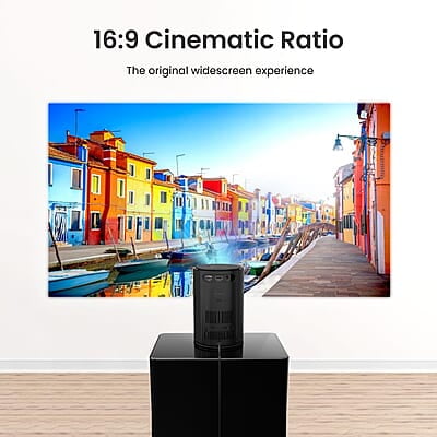 Portronics Beem 400 LED Projector with Wifi, 3600 Lumens (250 ANSI), 1080p HD Resolution, Up to 160 Inches Screen