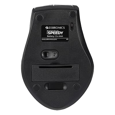 ZEBRONICS Speedy, 2.4GHz, Wireless Mouse, 6 Buttons, 800/1200/1600 DPI, High Precision, Comfortable & Ergonomic Design, Power Saving Mode, Works on Most Surfaces