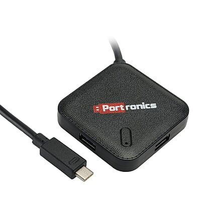 Portronics Mport 34M USB-C Hub (4-in-1) Multiport Adapter with 4-Port USB 3.0 & Upto 5 Gbps High-Speed Data Transfer for Laptop, Mac, Smartphone, Tablet