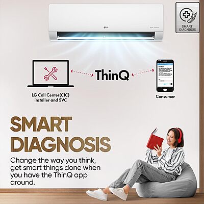 LG 1 Ton 4 Star DUAL Inverter Split AC (Copper, AI Convertible 6-in-1 with VIRAAT Mode, Faster Cooling & Energy Saving, 4 Way Swing, HD Filter with AntiVirus Protection LG 1 Ton 4 Star DUAL Inverter Split AC (Copper, AI Convertible 6-in-1 with VIRAAT Mode, Faster Cooling & Energy Saving, 4 Way Swing, HD Filter with AntiVirus Protection