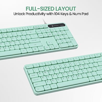 Portronics Ki-Pad 3 USB Wired Keyboard with Large Keycaps, Noise-Free Typing, Fn Multimedia Hotkeys, Full-Size Layout with Num Pad, Ergonomic Design, 1.5m USB Cable Portronics Ki-Pad 3 USB Wired Keyboard with Large Keycaps, Noise-Free Typing, Fn Multimedia Hotkeys, Full-Size Layout with Num Pad, Ergonomic Design, 1.5m USB Cable