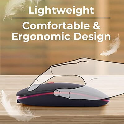 ZEBRONICS Newly Launched Blanc Slim Wireless Mouse with Rechargeable Battery, BT + 2.4GHz, 4 Buttons, 800/1200/1600 DPI, Silent Operation, Multicolor LED Lights ZEBRONICS Newly Launched Blanc Slim Wireless Mouse with Rechargeable Battery, BT + 2.4GHz, 4 Buttons, 800/1200/1600 DPI, Silent Operation, Multicolor LED Lights