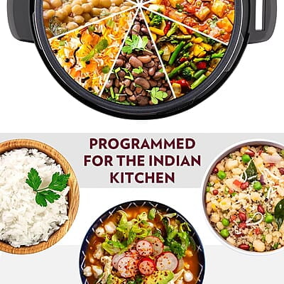Borosil Instacook 6 L Electric Stainless Steel Pressure Cooker | 12 Digitized Indian Cooking Programs | 15 Hour Delay Timer | One Touch Instat Cooking | Idli Maker, Rice Cooker | 2 Year Warranty Borosil Instacook 6 L Electric Stainless Steel Pressure Cooker | 12 Digitized Indian Cooking Programs | 15 Hour Delay Timer | One Touch Instat Cooking | Idli Maker, Rice Cooker | 2 Year Warranty