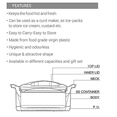 MILTON Marvel 1500 Inner Stainless Steel Casserole, 1.24 litres MILTON Marvel 1500 Inner Stainless Steel Casserole, 1.24 litres