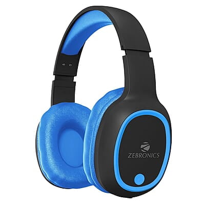 ZEBRONICS Thunder Bluetooth 5.3 Wireless Over ear Headphones with 60H Backup, Gaming Mode, Dual Pairing, ENC, AUX, Micro SD, Voice Assistant, Comfortable Earcups, Call Function ZEBRONICS Thunder Bluetooth 5.3 Wireless Over ear Headphones with 60H Backup, Gaming Mode, Dual Pairing, ENC, AUX, Micro SD, Voice Assistant, Comfortable Earcups, Call Function