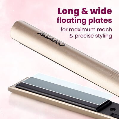 AGARO Hair Straightener, Ceramic Coated Floating Plates, Adjustable Temperature AGARO Hair Straightener, Ceramic Coated Floating Plates, Adjustable Temperature