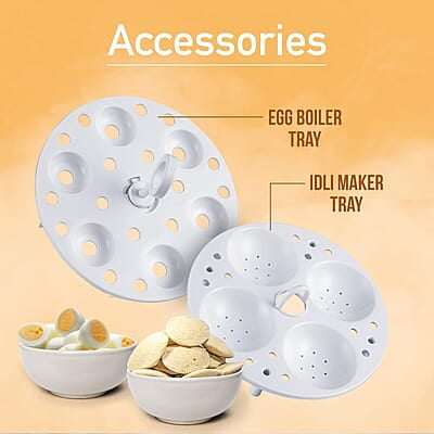 KENT Kettle Multicooker Cum Steamer 1.2 liters 800W| Boiling of Water, Tea ,Eggs , Instant Noodle Maker, Steaming idlis, Momos |Inner Stainless Steel without joint and welding & Cool Touch Outer Body KENT Kettle Multicooker Cum Steamer 1.2 liters 800W| Boiling of Water, Tea ,Eggs , Instant Noodle Maker, Steaming idlis, Momos |Inner Stainless Steel without joint and welding & Cool Touch Outer Body