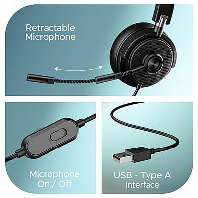 boAt BassHeads 900 Pro Wired Headphones with 40mm Drivers, Lightweight Foldable Design, Remote Control, Unidirectional Retractable Mic, Adjustable Headband & USB Type-A Compatibility