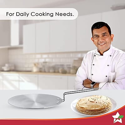 Wonderchef Nigella Tri-Ply 26 cm Roti Tawa 4mm Thickness Compatible with All cooktops