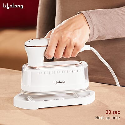 Lifelong 1250 Watt Steam Iron Press For Clothes - Handheld Garment Steamer 90Ml
