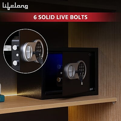 Lifelong LLHSL08 22Litres Home Safe Electronic Locker with LED Light Digital Security Safe for Home & Office Lifelong LLHSL08 22Litres Home Safe Electronic Locker with LED Light Digital Security Safe for Home & Office
