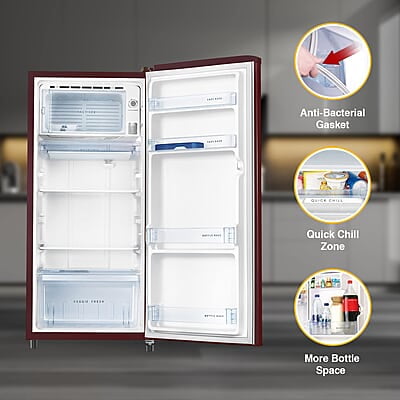 Whirlpool 184 L 2 Star Single Door Refrigerator SHERRY WINE-Z, Red, 2023 Model Whirlpool 184 L 2 Star Single Door Refrigerator SHERRY WINE-Z, Red, 2023 Model