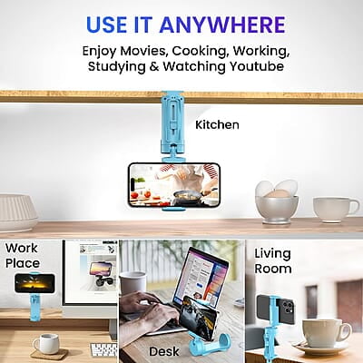 Portronics Mobot Clip Mobile Holder with 360° Adjustable Angles, Light Weight, Pocket Friendly, Mobile Stand for Table Portronics Mobot Clip Mobile Holder with 360° Adjustable Angles, Light Weight, Pocket Friendly, Mobile Stand for Table