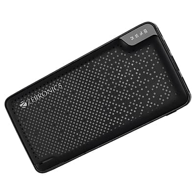 ZEBRONICS ME53 Power Bank, 10000 mAh, 10W, Dual USB Output, Type C & Micro USB Input, Built in Protections, Percentage LED Display, Included USB to Type C Cable ZEBRONICS ME53 Power Bank, 10000 mAh, 10W, Dual USB Output, Type C & Micro USB Input, Built in Protections, Percentage LED Display, Included USB to Type C Cable