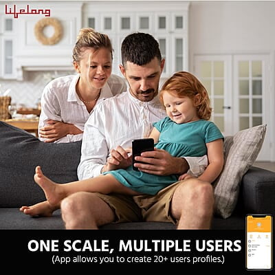 Lifelong 8 electrode Smart Body Fat Scale With weight display and Bmi on handle Lifelong 8 electrode Smart Body Fat Scale With weight display and Bmi on handle