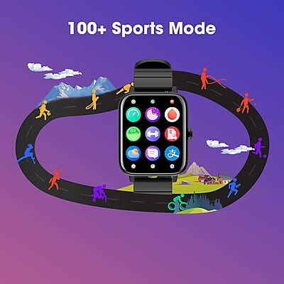 Zebronics DRIP Smart Watch with Bluetooth Calling, 4.3cm (1.69"), 10 built-in & 100+ Watch Faces, 100+ Sport Modes, 4 built-in Games, Voice Assistant, 8 Menu UI, Fitness Health & Sleep Tracker Zebronics DRIP Smart Watch with Bluetooth Calling, 4.3cm (1.69"), 10 built-in & 100+ Watch Faces, 100+ Sport Modes, 4 built-in Games, Voice Assistant, 8 Menu UI, Fitness Health & Sleep Tracker