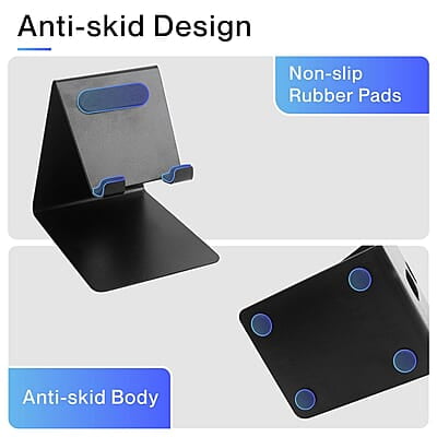 Ambrane Mobile Holding Tabletop Stand, 180 Degree View, Premium Metal Body, Wide Compatibility, Multipurpose, Anti-Skid Design Pop Stand Ambrane Mobile Holding Tabletop Stand, 180 Degree View, Premium Metal Body, Wide Compatibility, Multipurpose, Anti-Skid Design Pop Stand