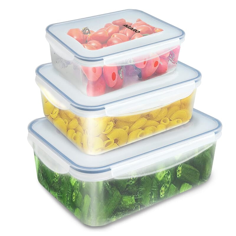 AGARO Airtight Container, Food Storage Container With Lid Capacity 500ML, 1L, 1.5L, Set of 3. AGARO Airtight Container, Food Storage Container With Lid Capacity 500ML, 1L, 1.5L, Set of 3.