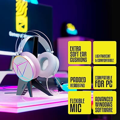 ZEBRONICS Zeb-Blitz USB Gaming Wired On Ear Headphones with Mic with Dolby Atmos, RGB Led, Windows Software, Simulated 7.1 Surround Sound, 2.4 Meter Braided Cable Flexible Padded Ear Cushions ZEBRONICS Zeb-Blitz USB Gaming Wired On Ear Headphones with Mic with Dolby Atmos, RGB Led, Windows Software, Simulated 7.1 Surround Sound, 2.4 Meter Braided Cable Flexible Padded Ear Cushions