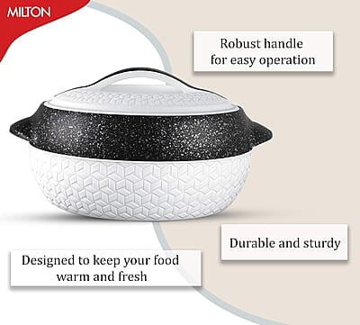 MILTON Stainless Steel Casserole - Set of 3, White MILTON Stainless Steel Casserole - Set of 3, White