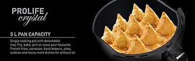 Havells Air Fryer Prolife Crystal 5L Pan 8 Presets Menu 1500 W Touch Screen Digital Display Havells Air Fryer Prolife Crystal 5L Pan 8 Presets Menu 1500 W Touch Screen Digital Display