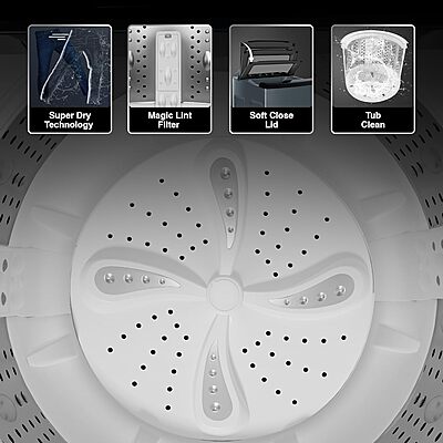 Godrej 8 Kg 5 Star Zero Pressure Technology With Steel Drum Fully-Automatic Top Load Washing Machine Godrej 8 Kg 5 Star Zero Pressure Technology With Steel Drum Fully-Automatic Top Load Washing Machine