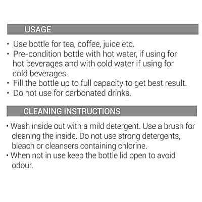 Milton New Tiara 600 Thermosteel 24 Hours Hot & Cold Water Bottle, 490 ml Milton New Tiara 600 Thermosteel 24 Hours Hot & Cold Water Bottle, 490 ml