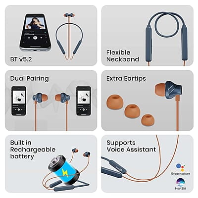 ZEBRONICS Jumbo LITE with 70 Hours Backup, Bluetooth v5.2 Wireless In ear Neckband, Fast Charging, ENC Calling, Gaming Mode (Upto 50ms), Voice Assistant, Dual Pairing, Splash Proof, and Type C ZEBRONICS Jumbo LITE with 70 Hours Backup, Bluetooth v5.2 Wireless In ear Neckband, Fast Charging, ENC Calling, Gaming Mode (Upto 50ms), Voice Assistant, Dual Pairing, Splash Proof, and Type C