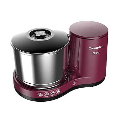 Crompton Greaves Duro 2-L Wet Grinder with Motor Vent-X Technology 1 Jar with Coconut Scrapper and Atta Kneader Accessories