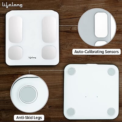 Lifelong 8 electrode Smart Body Fat Scale With weight display and Bmi on handle Lifelong 8 electrode Smart Body Fat Scale With weight display and Bmi on handle