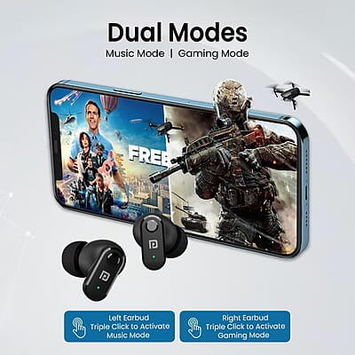 Portronics Harmonics Twins S16 in Ear Wireless TWS Earbuds with 24 Hrs Playtime Bluetooth 5.3v Portronics Harmonics Twins S16 in Ear Wireless TWS Earbuds with 24 Hrs Playtime Bluetooth 5.3v