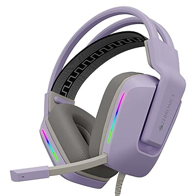 ZEBRONICS Havoc Premium Gaming Over Ear Headphone with Dolby Atmos Subscription, 50mm Neodymium Drivers, Extra Soft Ear Cushion, Suspension Headband,Braided Cable