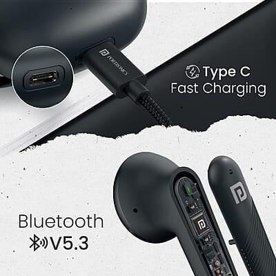 Portronics Harmonics Twins S18 in Ear TWS Earbuds with 30H Playtime, in Built HD Mic