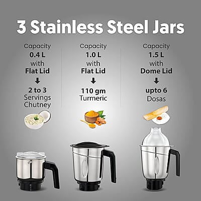 Preethi Galaxy MG225 Mixer Grinder, 750 watt, Pink, 3 Jars, Vega W5 Motor with 5yr Warranty & Lifelong Free Service Preethi Galaxy MG225 Mixer Grinder, 750 watt, Pink, 3 Jars, Vega W5 Motor with 5yr Warranty & Lifelong Free Service