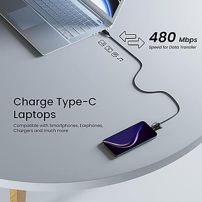 Ambrane 6-in-1 60W Fast Charging Cable with Micro, Type C & iPhone Support, Compatible with all devices Ambrane 6-in-1 60W Fast Charging Cable with Micro, Type C & iPhone Support, Compatible with all devices