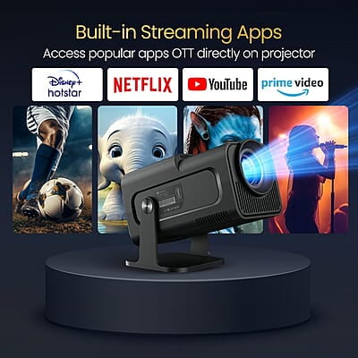 Portronics Beem 470 Smart LED Projector with 1080p Full HD 4500 Lumens 5 Watt Speaker