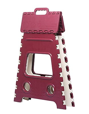 Varmora 18 Inches Super Strong Folding Step Stool Red Varmora 18 Inches Super Strong Folding Step Stool Red