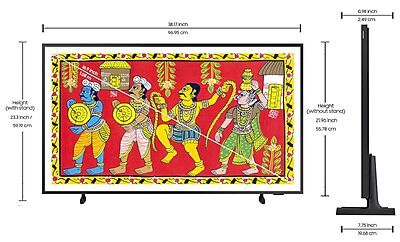 Samsung 109 cm (43 inches) The Frame Series 4K Ultra HD Smart QLED TV QA43LS03BAKLXL Samsung 109 cm (43 inches) The Frame Series 4K Ultra HD Smart QLED TV QA43LS03BAKLXL