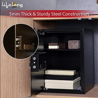 Lifelong Locker for Home & Office 56L - Digital Safe for Security with Electronic Keypad- Safety for Jewellery, Money & other valuables Lifelong Locker for Home & Office 56L - Digital Safe for Security with Electronic Keypad- Safety for Jewellery, Money & other valuables
