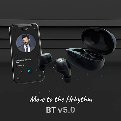 ZEBRONICS Zeb-Sound Bomb Q Truly Wireless Bluetooth in Ear Earbuds with Mic ZEBRONICS Zeb-Sound Bomb Q Truly Wireless Bluetooth in Ear Earbuds with Mic