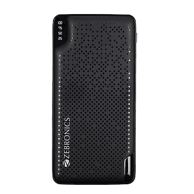 ZEBRONICS ME53 Power Bank, 10000 mAh, 10W, Dual USB Output, Type C & Micro USB Input, Built in Protections, Percentage LED Display, Included USB to Type C Cable