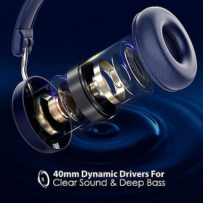 Blaupunkt BH51 ANC Moksha Bluetooth Wireless On Ear Headphones with 32 Hrs* Long Playtime I 25dB Active Noise Cancellation I 40MM Drivers I HD Sound I Built in Mic I TurboVolt Fast Charging Blaupunkt BH51 ANC Moksha Bluetooth Wireless On Ear Headphones with 32 Hrs* Long Playtime I 25dB Active Noise Cancellation I 40MM Drivers I HD Sound I Built in Mic I TurboVolt Fast Charging