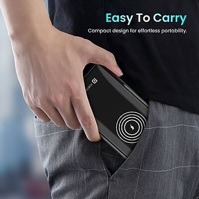 Portronics Power 10 10000 mAh 22.5 W PD Fast Charging 15W Li-Polymer Premium Edition Wireless Power Bank Portronics Power 10 10000 mAh 22.5 W PD Fast Charging 15W Li-Polymer Premium Edition Wireless Power Bank