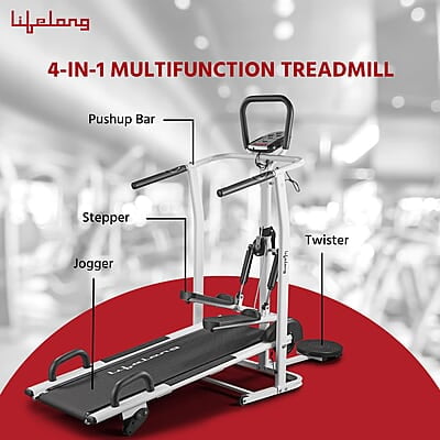 Lifelong LLTM144 Manual Multifunction 4 in 1 Treadmill (Jogger, Twister, Stepper and Push-up bar) Lifelong LLTM144 Manual Multifunction 4 in 1 Treadmill (Jogger, Twister, Stepper and Push-up bar)