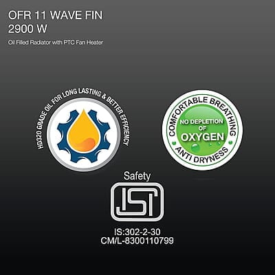 Havells OFR 11 2900 Watts Wave Fin with PTC Fan Heater Havells OFR 11 2900 Watts Wave Fin with PTC Fan Heater