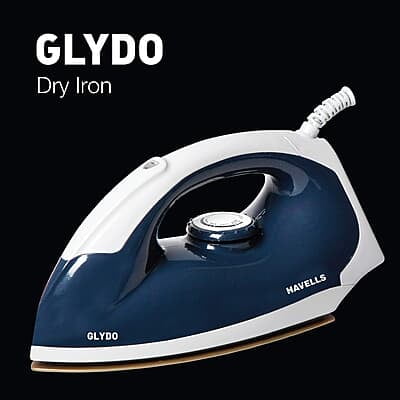 Havells Glydo 1000 watt Dry Iron With American Heritage Non Stick Sole Plate Havells Glydo 1000 watt Dry Iron With American Heritage Non Stick Sole Plate