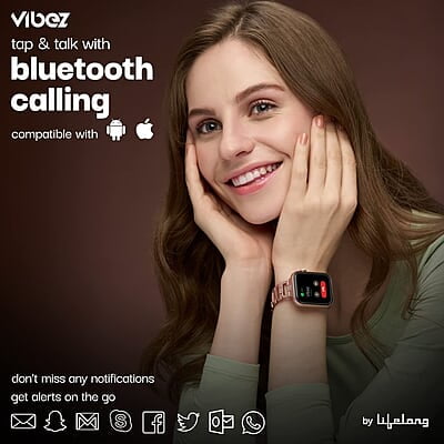 Vibez by Lifelong Premium Luxury Smartwatch for Women- Valentines Day Series -1.85" HD Display Vibez by Lifelong Premium Luxury Smartwatch for Women- Valentines Day Series -1.85" HD Display