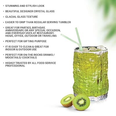 Treo by Milton Icy On The Rocks Glass Tumbler,6 Pc Set,270 ml Each,Transparent Treo by Milton Icy On The Rocks Glass Tumbler,6 Pc Set,270 ml Each,Transparent