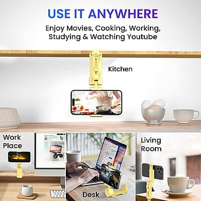 Portronics Mobot Clip Mobile Holder with 360° Adjustable Angles, Light Weight, Pocket Friendly, Mobile Stand for Table Portronics Mobot Clip Mobile Holder with 360° Adjustable Angles, Light Weight, Pocket Friendly, Mobile Stand for Table